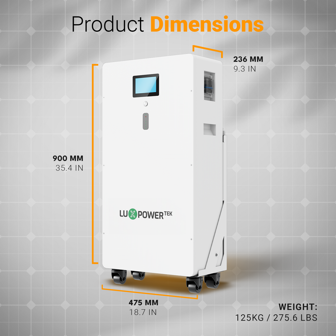 LUXPOWER PSHIELD MAX 16kWh LiFePO4 Solar Battery Storage System for Home Backup Power | IP65 Outdoor Energy Storage | UL Certified