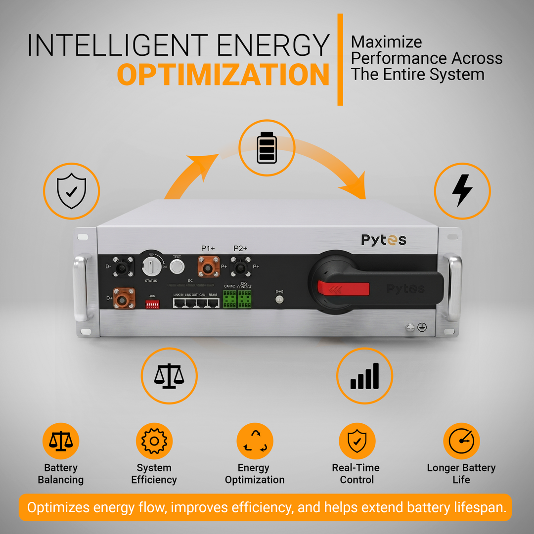 Pytes HV48100 High Voltage Battery Storage System with 25kw and expandable up 40Kw Kit | LiFePO4 Solar ESS Battery Bundle with BCU and Floor Mount Cabinet | UL9540 Certified