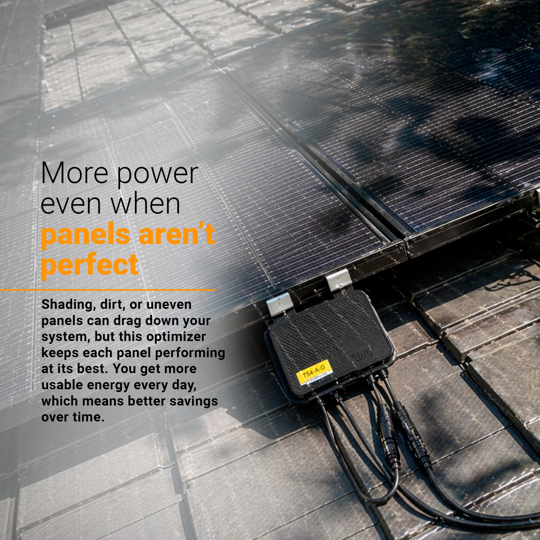 Tigo TS4-A-O 725W Solar Optimizer Canada – MLPE Module Level Power Electronics, Rapid Shutdown Device UL 1741, Solar Panel Monitoring Optimizer, 1500V 22A, High Efficiency 99.6%, Shade & Mismatch Optimization
