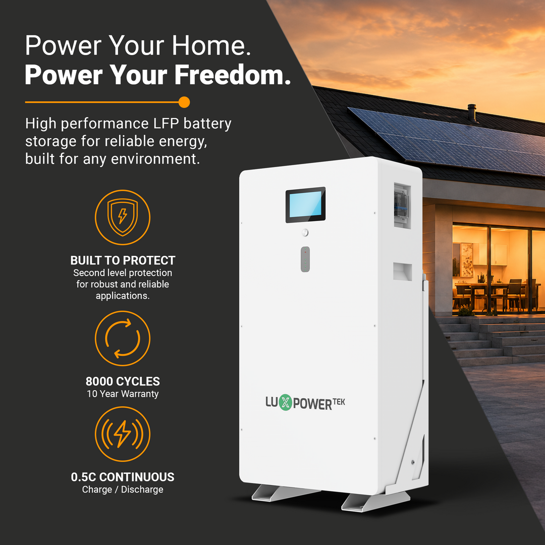 LUXPOWER PSHIELD MAX 16kWh LiFePO4 Solar Battery Storage System for Home Backup Power | IP65 Outdoor Energy Storage | UL Certified