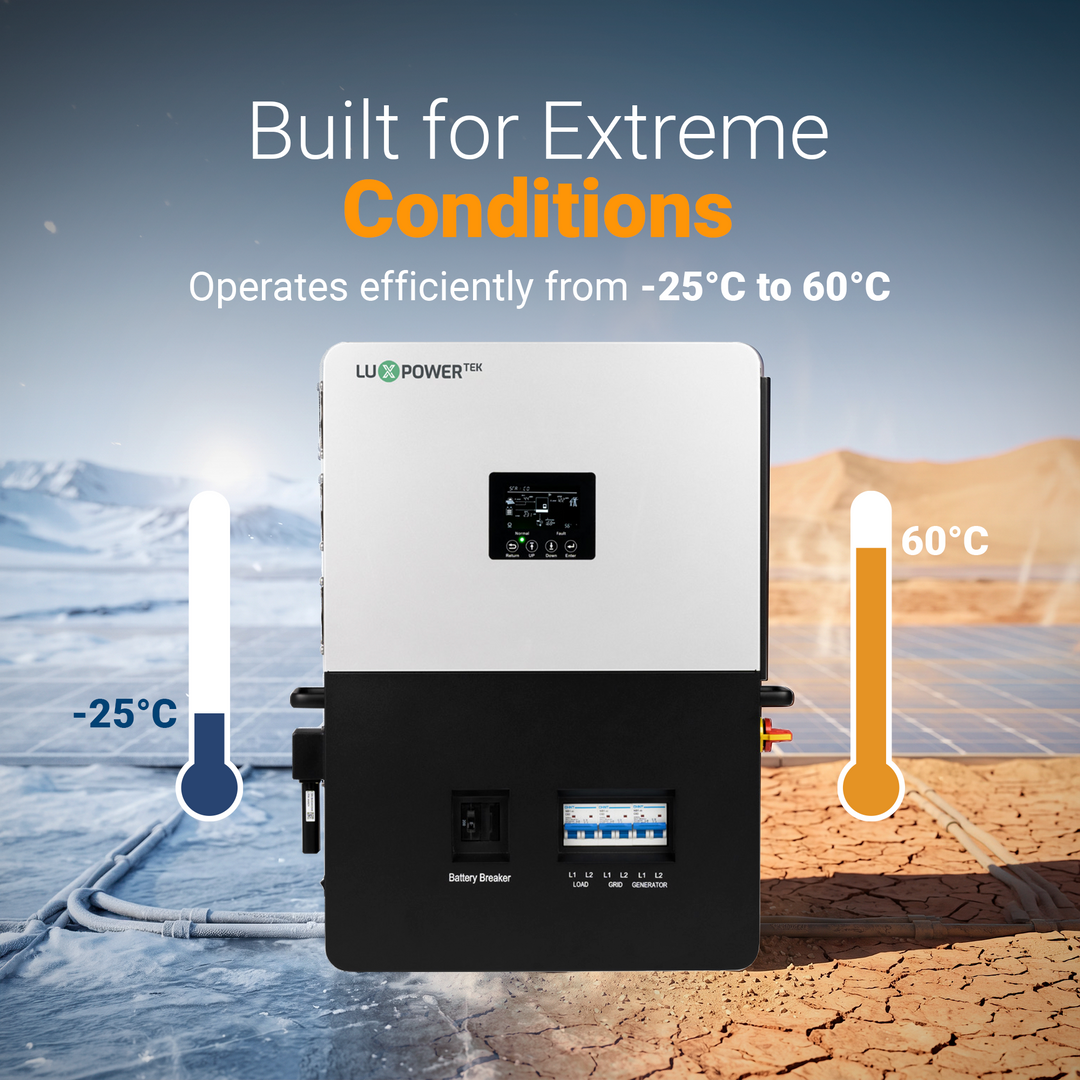 Luxpower LXP6K (SNA-US 6000) - Hybrid / Off-Grid Solar Inverter | 8000W PV Input | 6000W Output | SNA 6k Split Phase | UL & CSA Approved | 6000XP