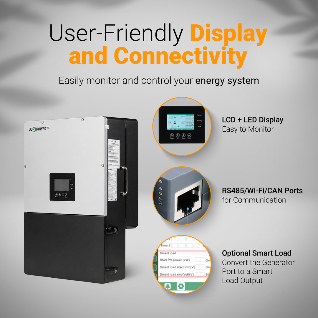 Luxpower LXP-LB-US 10k Hybrid Solar Inverter - 48V 120/240V Split Phase | UL, CEC & CSA Approved