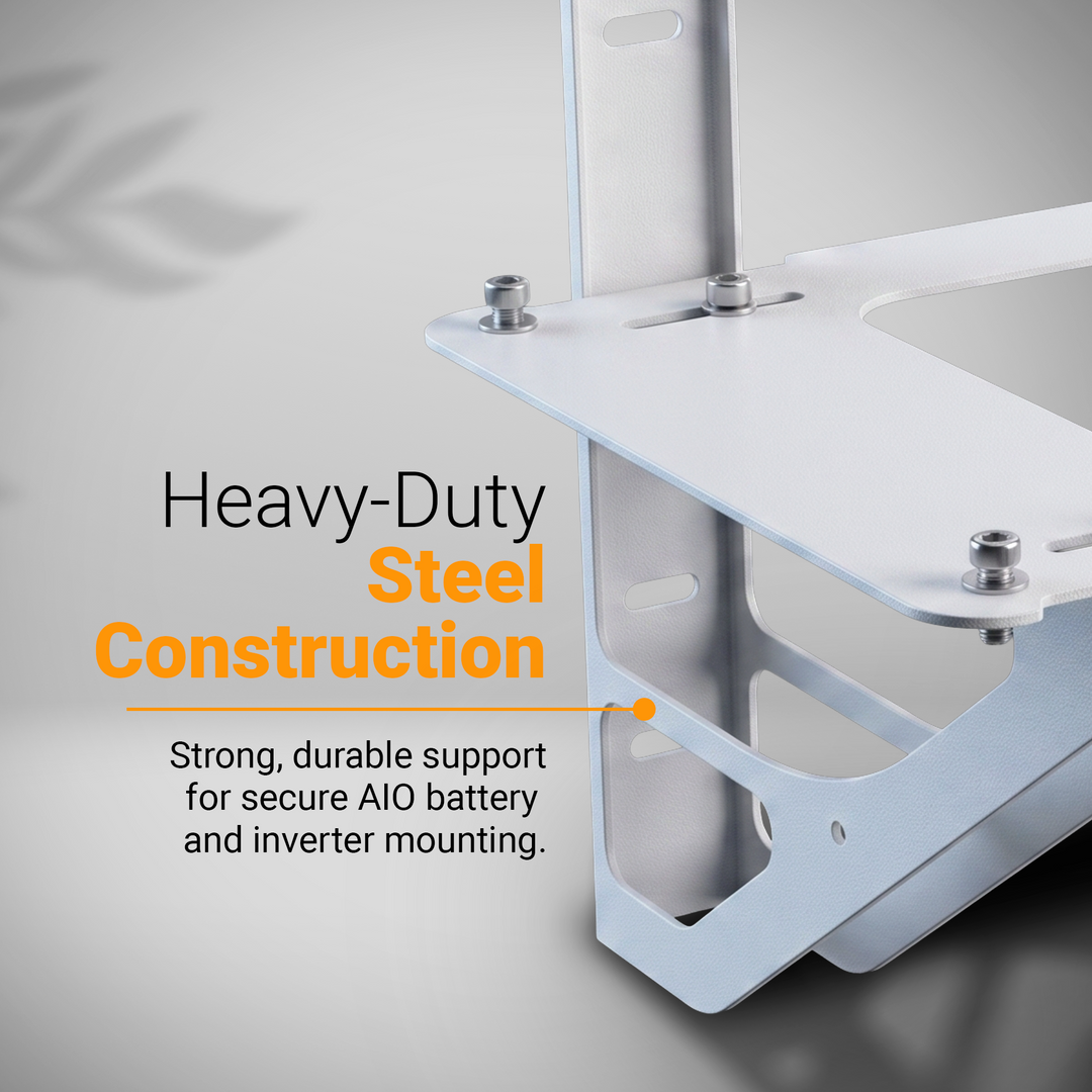 Fox ESS AIO Wall Mount Bracket Set | Heavy-Duty Steel Mounting Bracket for Outdoor AIO Battery & Inverter Installation