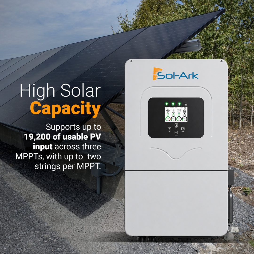 Sol-Ark 12kw Limitless 12K-2P-LL | Hybrid Solar Power Inverter | 12000W AC Output | Up to 6 PV Strings