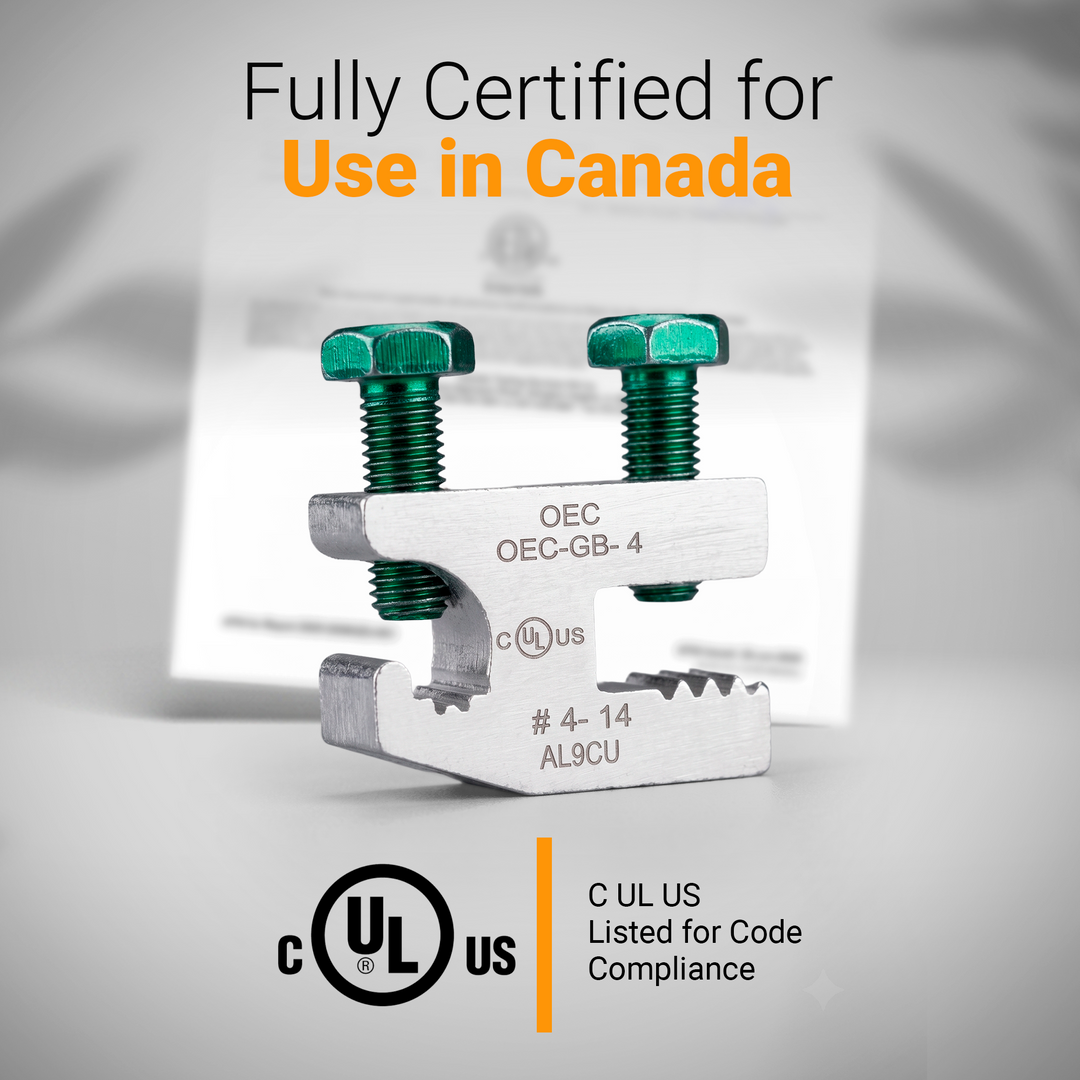 Grounding Lug SGB-4 | For Grounding Solar Panels, Roof Rails, and Other Mounting Hardware | C UL US Listed