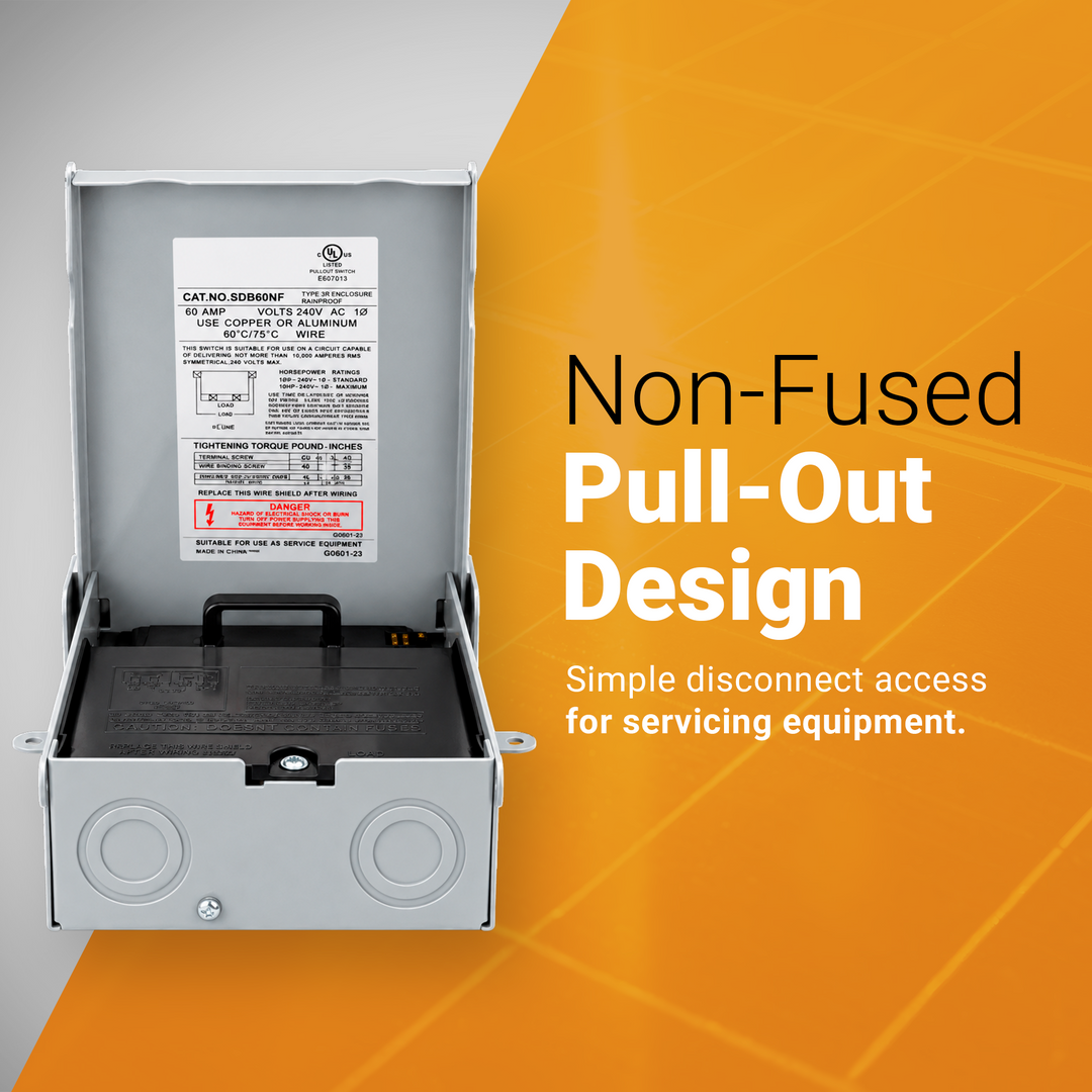 Rheem 60A Non-Fused Pull-Out Disconnect Switch