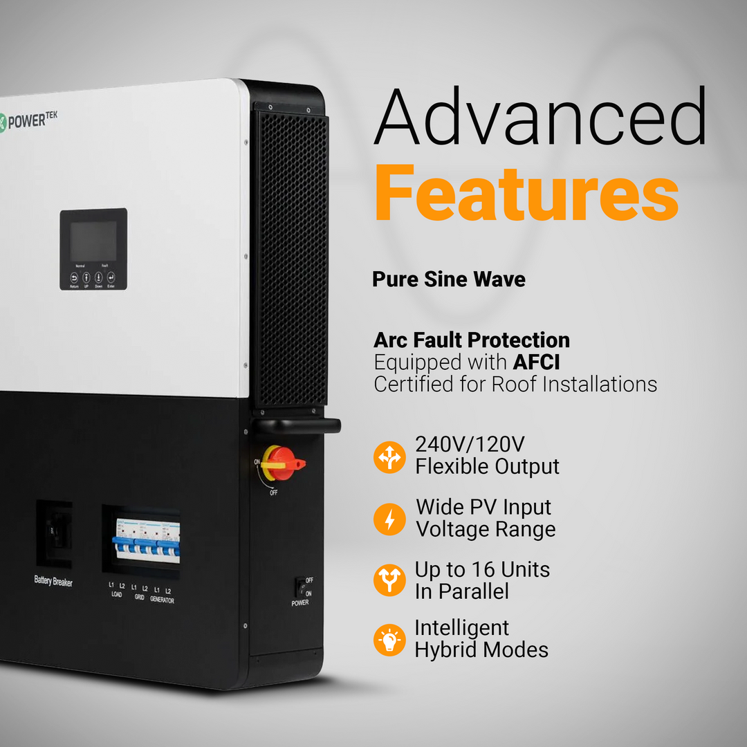 Luxpower LXP6K (SNA-US 6000) - Hybrid / Off-Grid Solar Inverter | 8000W PV Input | 6000W Output | SNA 6k Split Phase | UL & CSA Approved | 6000XP
