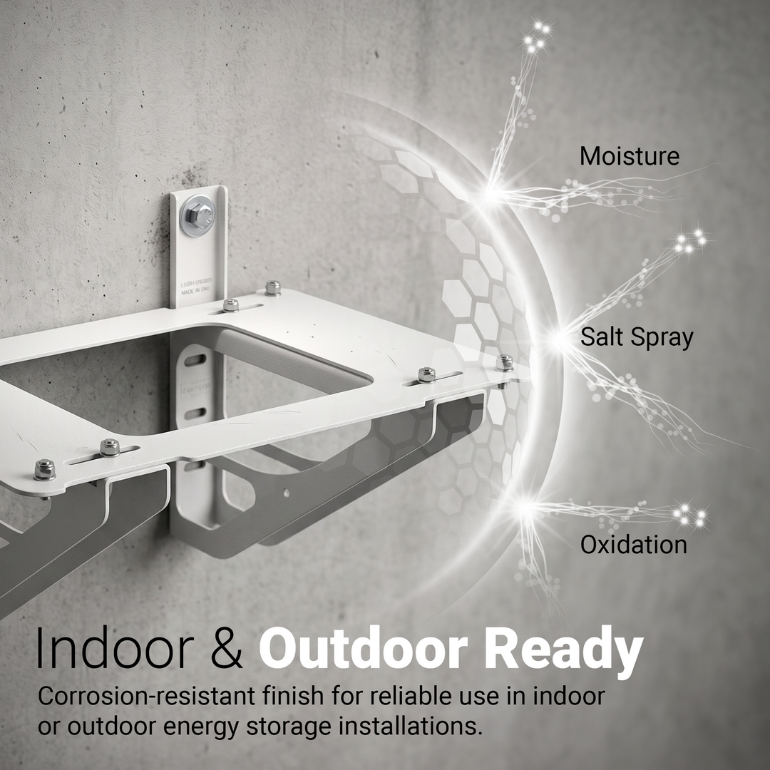 Fox ESS AIO Wall Mount Bracket Set | Heavy-Duty Steel Mounting Bracket for Outdoor AIO Battery & Inverter Installation