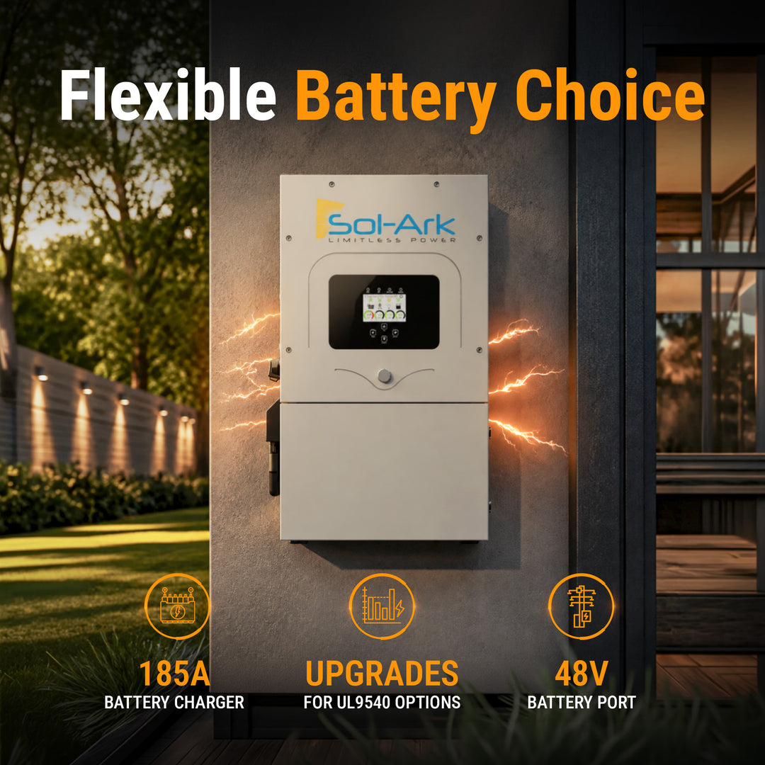 Sol-Ark Hybrid Complete Solar Power and Energy Storage Kits | Bifacial Tier-1 550w+ Solar Panels | Maple Leaf Beaver LIFEPO4 Batteries | Full Kits for Hybrid Solar Power Installs