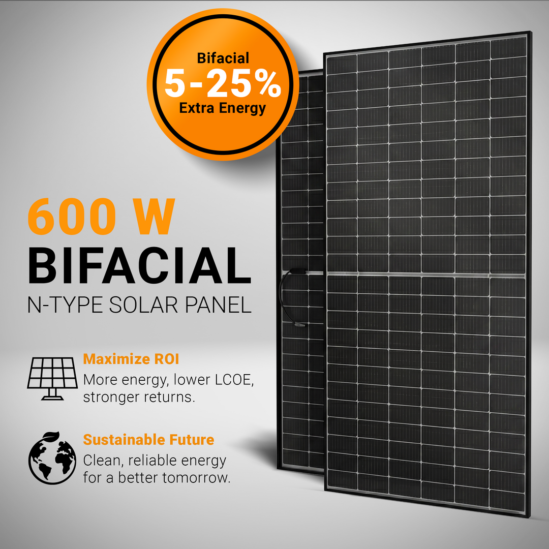 Philadelphia Solar Nexus 600W Bifacial N-Type Solar Panel for Commercial, Industrial & Utility Solar Projects | PS-MNB144(HCBF)-600W High Efficiency PV Module
