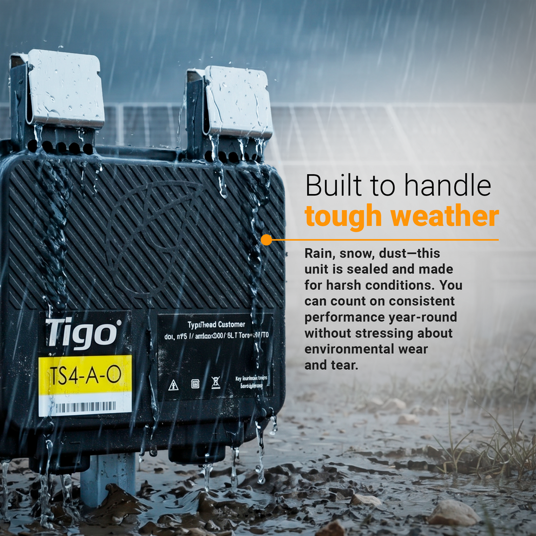 Tigo TS4-A-O 725W Solar Optimizer Canada – MLPE Module Level Power Electronics, Rapid Shutdown Device UL 1741, Solar Panel Monitoring Optimizer, 1500V 22A, High Efficiency 99.6%, Shade & Mismatch Optimization