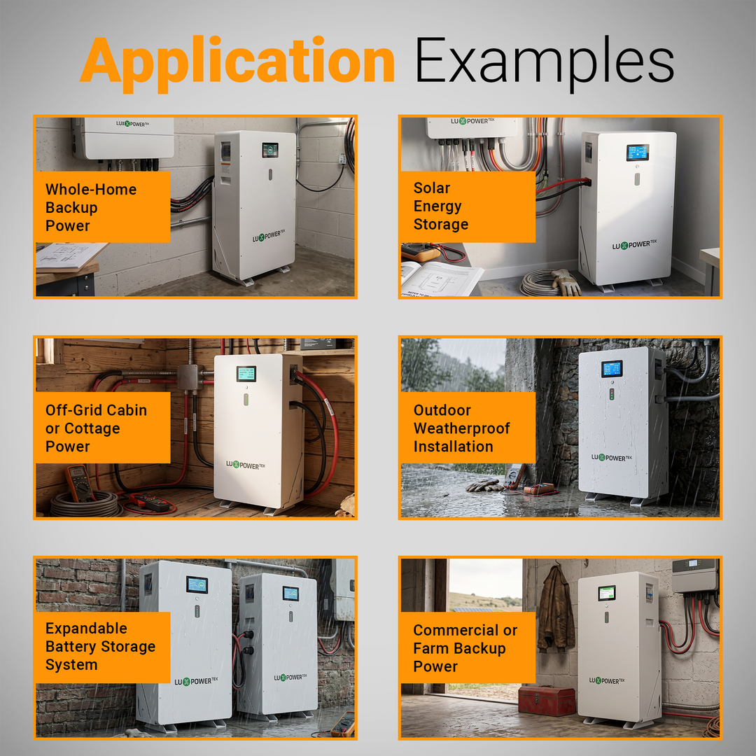 LUXPOWER PSHIELD MAX 16kWh LiFePO4 Solar Battery Storage System for Home Backup Power | IP65 Outdoor Energy Storage | UL Certified