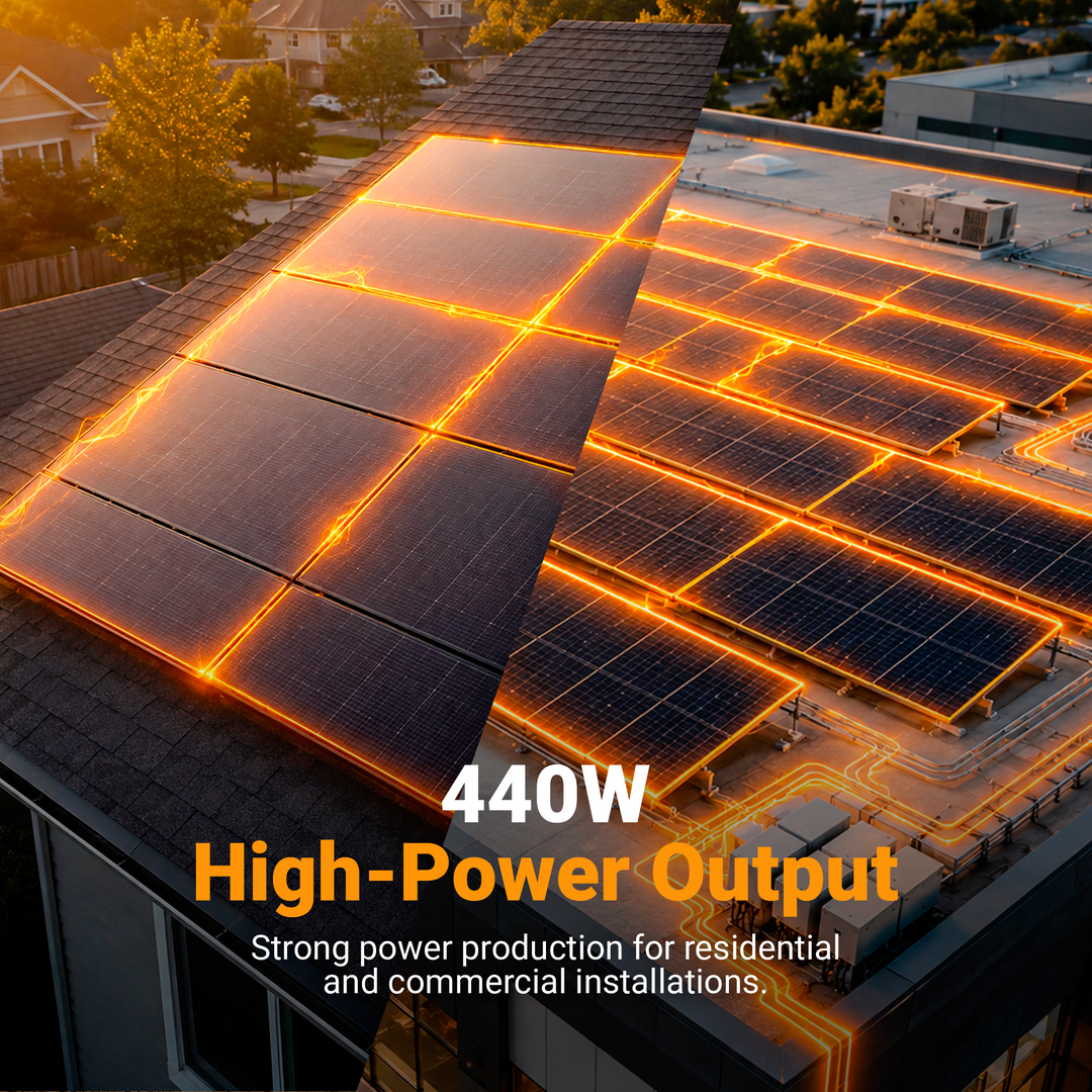 JA Solar 440W Bifacial Solar Panel JAM54D41-440 | 1200mm cables | N-Type Bycium Cells