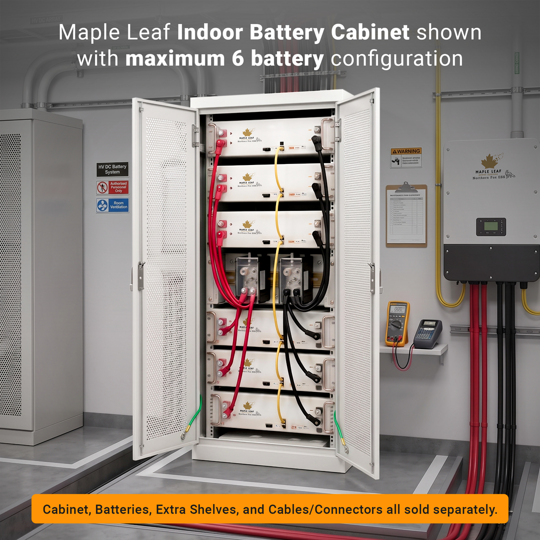 Maple Leaf Indoor Battery Cabinet Extra Shelves | Expand Cabinet Capacity with Additional Batteries