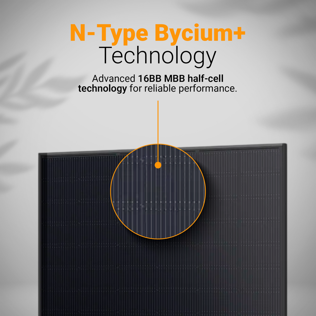 JA Solar 440W Bifacial Solar Panel JAM54D41-440 | 1200mm cables | N-Type Bycium Cells