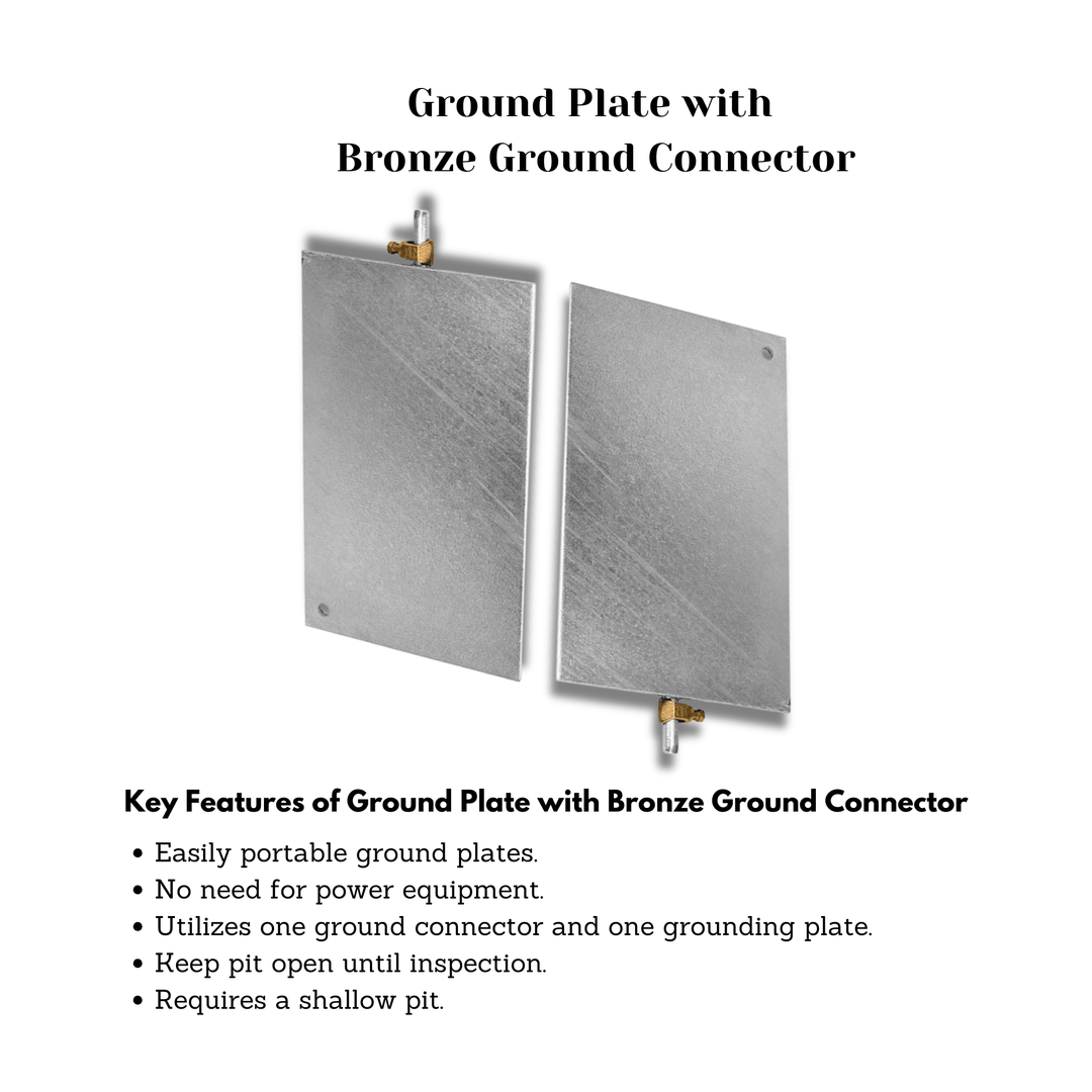 Hydel Micro-electric Ground Plate With Bronze Ground Connector | GPG1016BRB-UPC