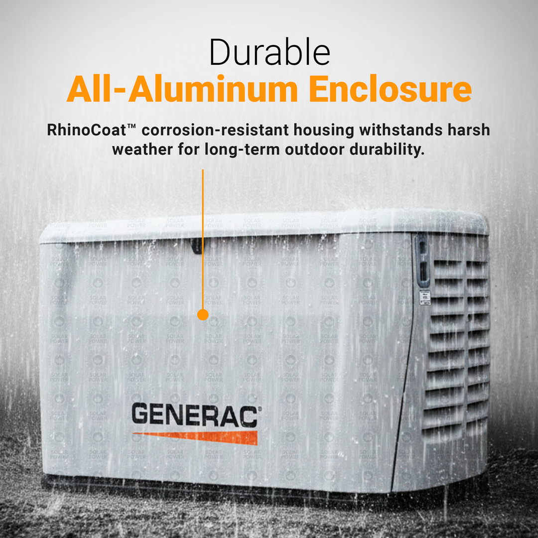Generac 14kW Model 7258 Next-Gen Air-Cooled Whole House Standby Generator | Automatic Backup Power with Mobile Link Monitoring and Quiet Enclosure | 5-Year Warranty