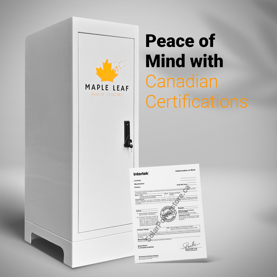 Maple Leaf Mountie - Safe Outdoor Battery Cabinet | Insulated Waterproof Steel Enclosure for Server Rack & Solar Power System Batteries | IP65 Rated Battery Power Outdoor Cabinet