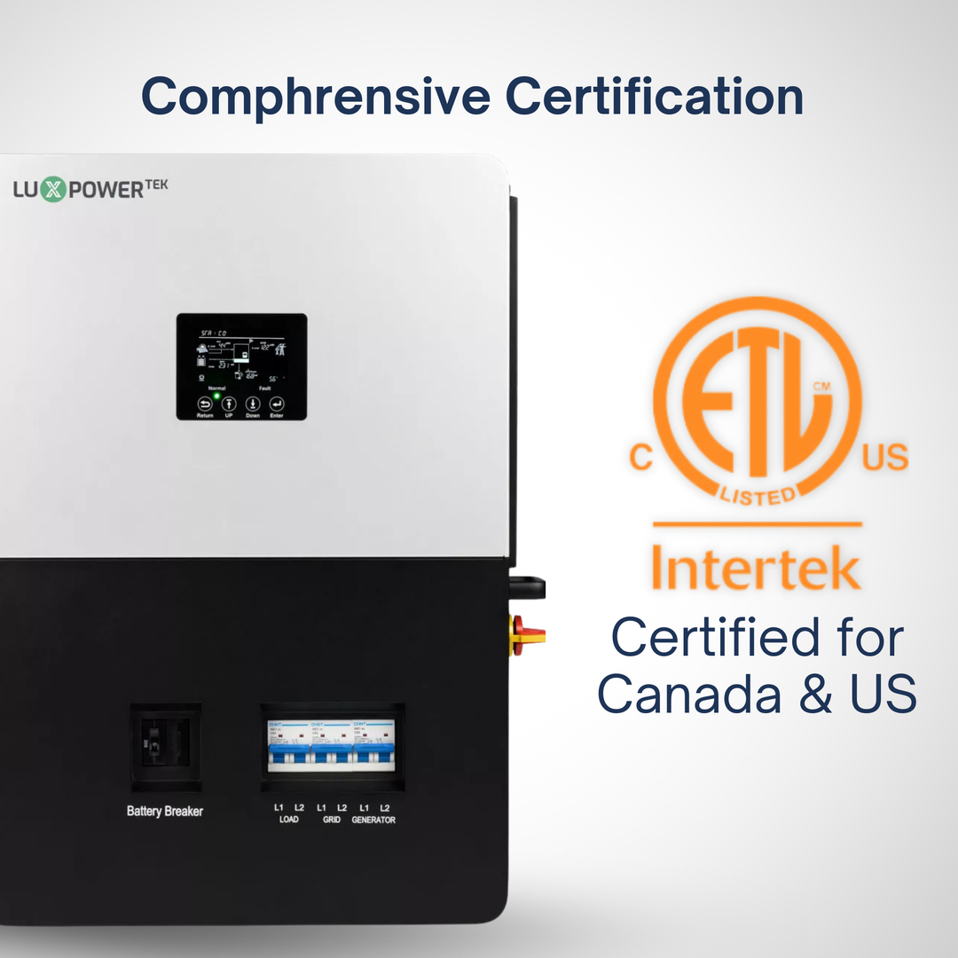 Luxpower LXP6K (SNA-US 6000) - Hybrid Off Grid Inverter | 8000W PV Input | 6000W Output | SNA 6k Split Phase | UL & CSA Approved | 6000XP