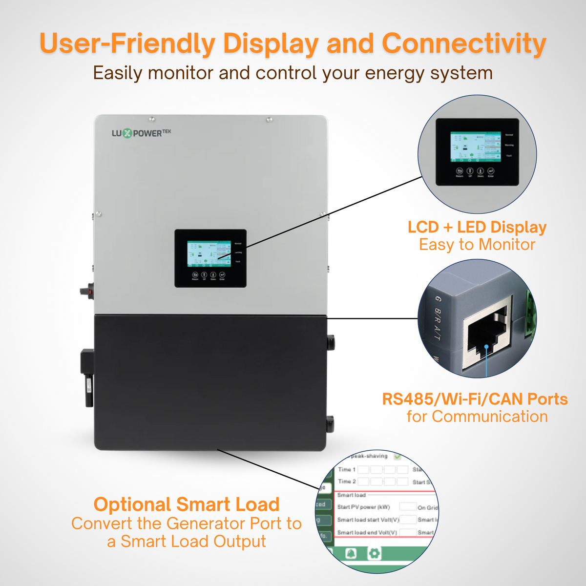 Luxpower LXP-LB-US 8k Hybrid Inverter - 48V 120/240V Split