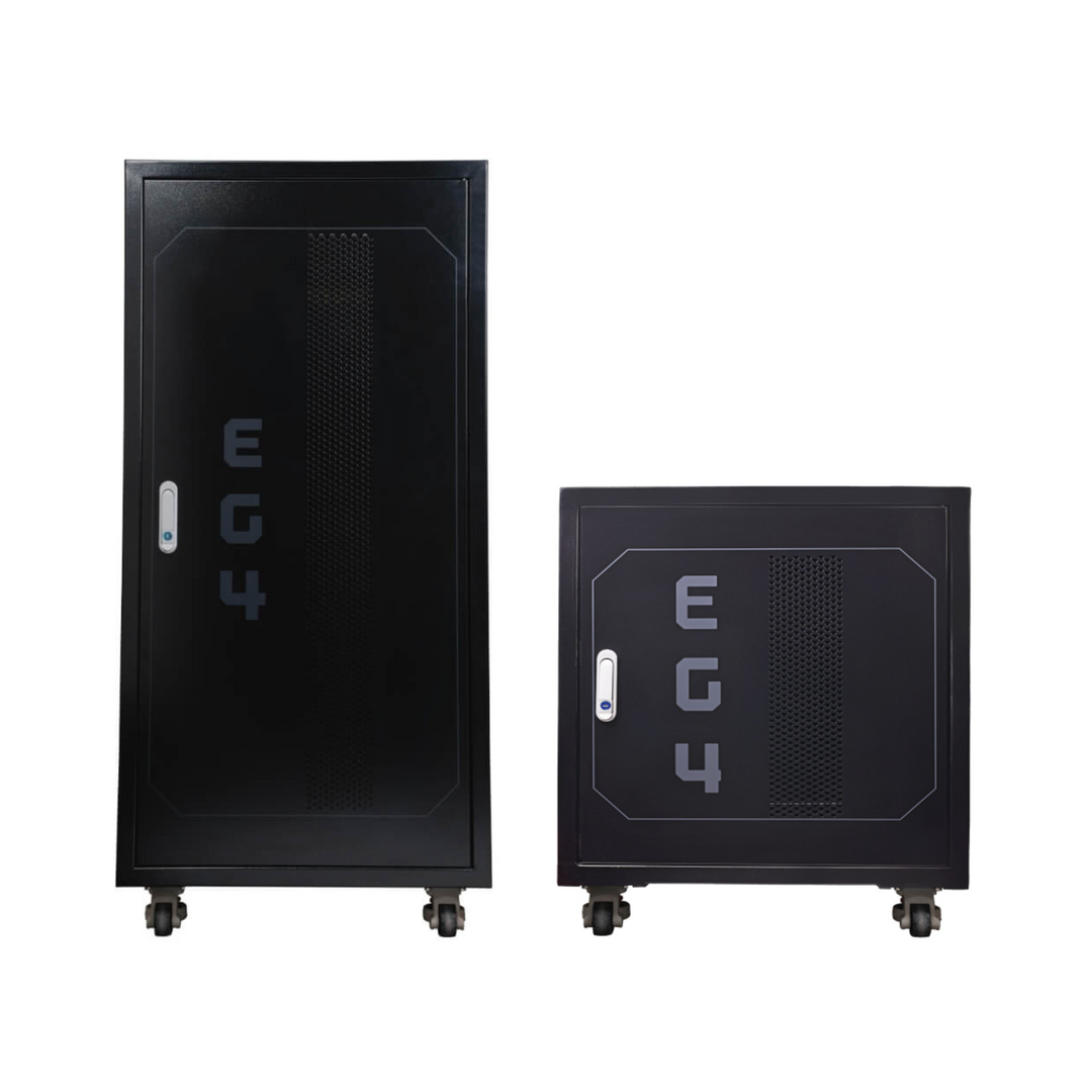 EG4® Enclosed Battery Rack – 3 Slot & 6 Slot | Durable Cabinet | Mobile-Ready | Effortless Installation | W/ Cable Management | Adaptable Slot