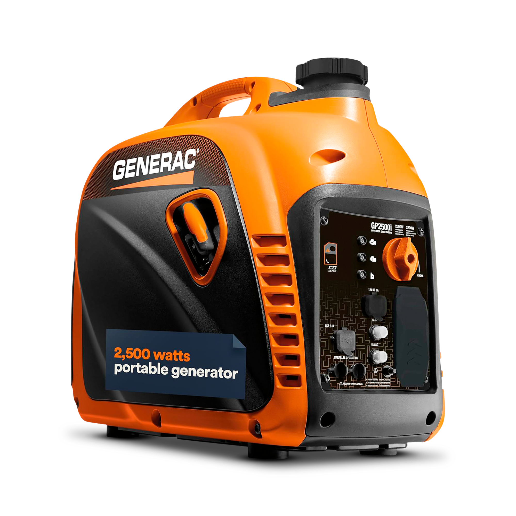 Generac 8251 Portable 2500W Generator | GP2500i 49ST/CSA CO | COsense ...