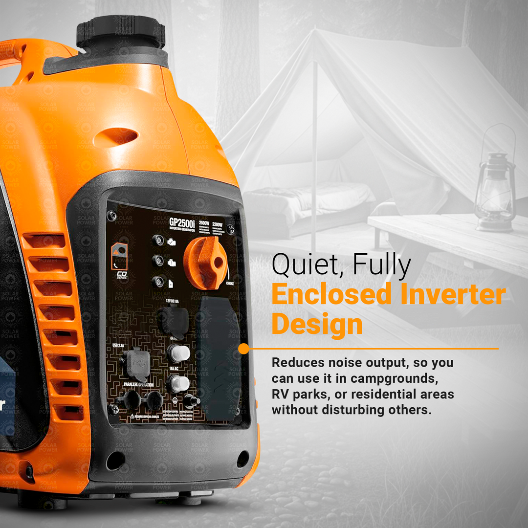 Generac 8251 GP2500i COsense Portable Generator | 2500W | Home Backup, Off-Grid, RV, Camping, Marine, Jobsite