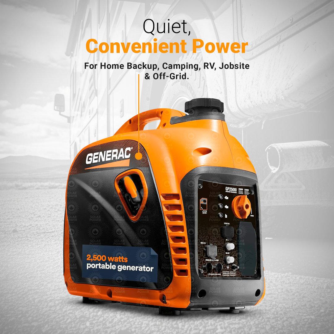 Generac 8251 GP2500i COsense Portable Generator | 2500W | Home Backup, Off-Grid, RV, Camping, Marine, Jobsite