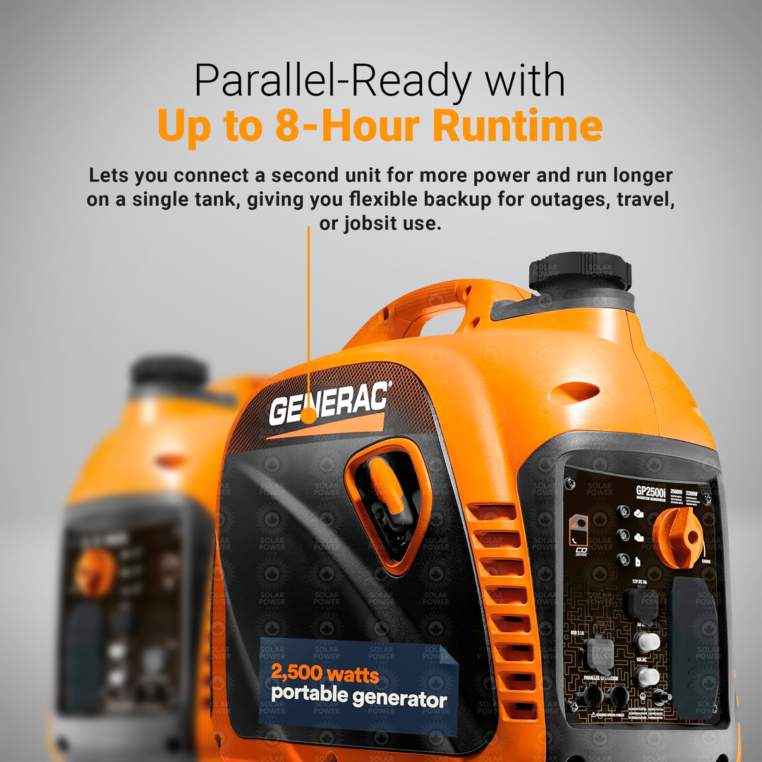 Generac 8251 GP2500i COsense Portable Generator | 2500W | Home Backup, Off-Grid, RV, Camping, Marine, Jobsite