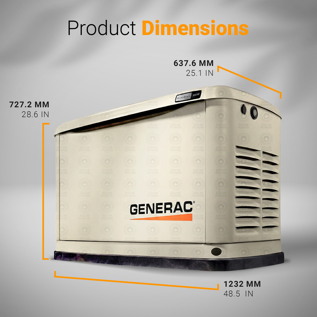 Generac 7171 10/9 kW Air-Cooled Home Standby Generator | Automatic Whole-House Backup Power System | Aluminum Weatherproof Enclosure | Natural Gas & Propane Ready | Quiet, High-Efficiency Residential Generator with ATS Compatibility