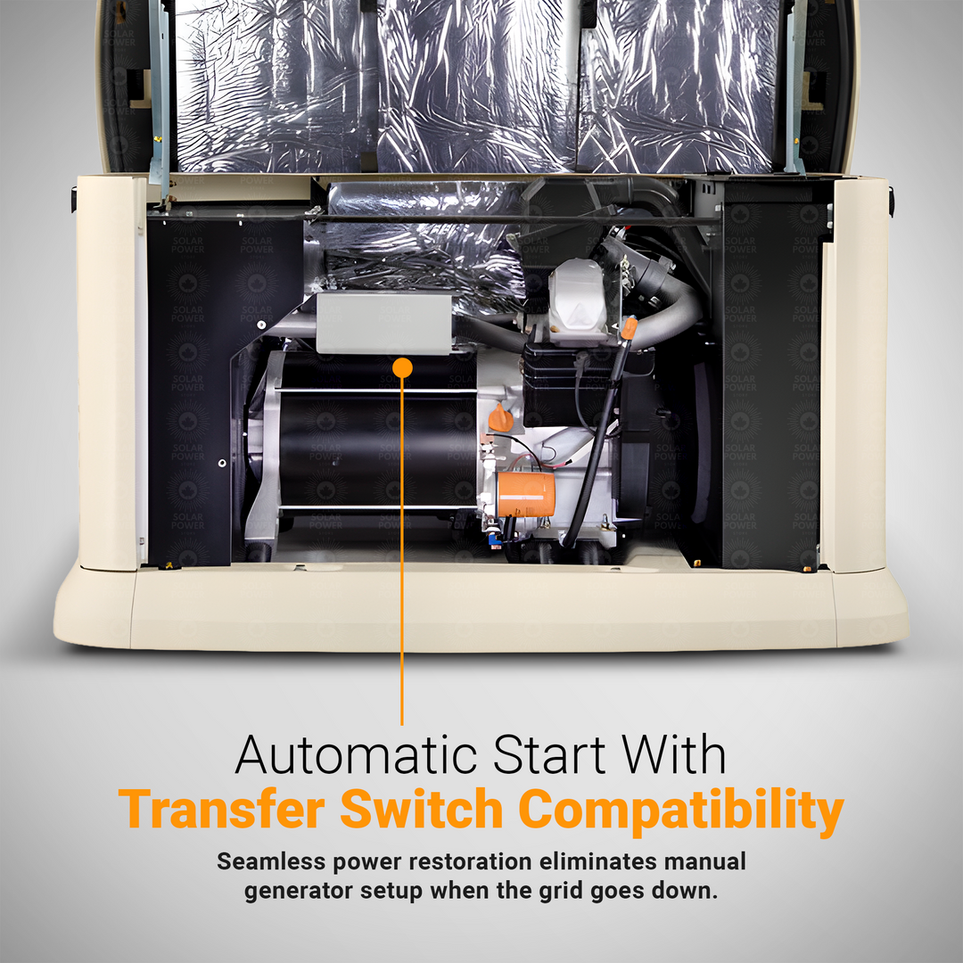 Generac 7171 10/9 kW Air-Cooled Home Standby Generator | Automatic Whole-House Backup Power System | Aluminum Weatherproof Enclosure | Natural Gas & Propane Ready | Quiet, High-Efficiency Residential Generator with ATS Compatibility