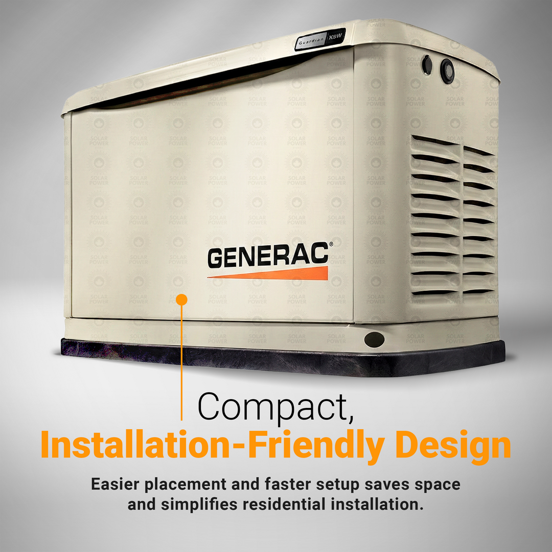 Generac 7171 10/9 kW Air-Cooled Home Standby Generator | Automatic Whole-House Backup Power System | Aluminum Weatherproof Enclosure | Natural Gas & Propane Ready | Quiet, High-Efficiency Residential Generator with ATS Compatibility