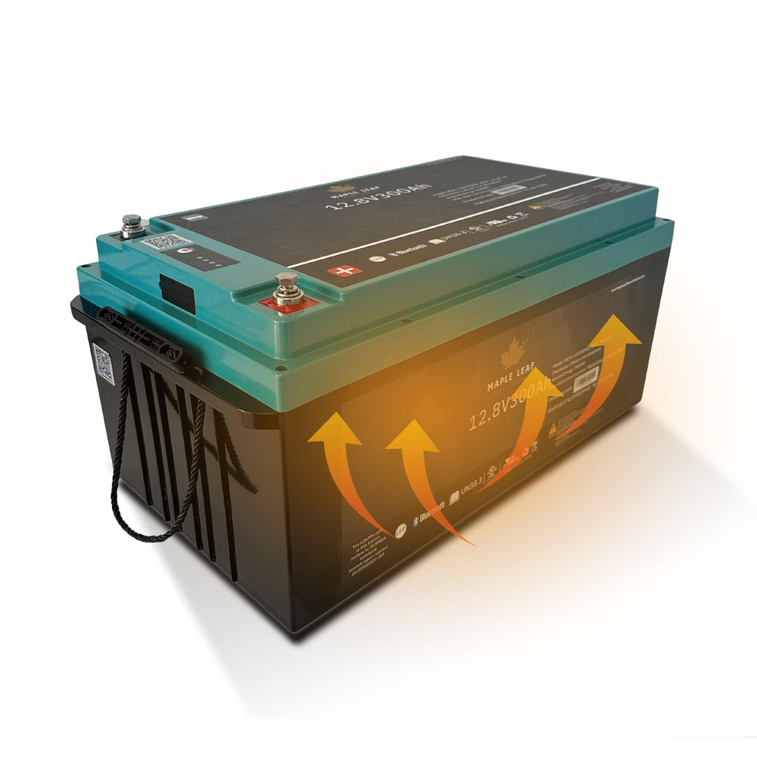 Maple Leaf 12V 300AH Lithium Iron Phosphate Battery - W/ Self-Heating Function | UL9540A - UL1973 Certified