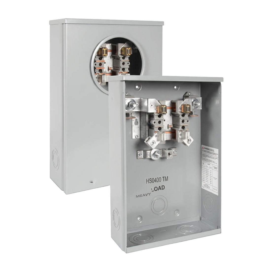 Hydel MSC400TW 200A Underground Meter Socket – 600V 4-Jaw NEMA 3R Weatherproof Electrical Meter Base for Residential, Commercial & Utility Service Installations in Canada