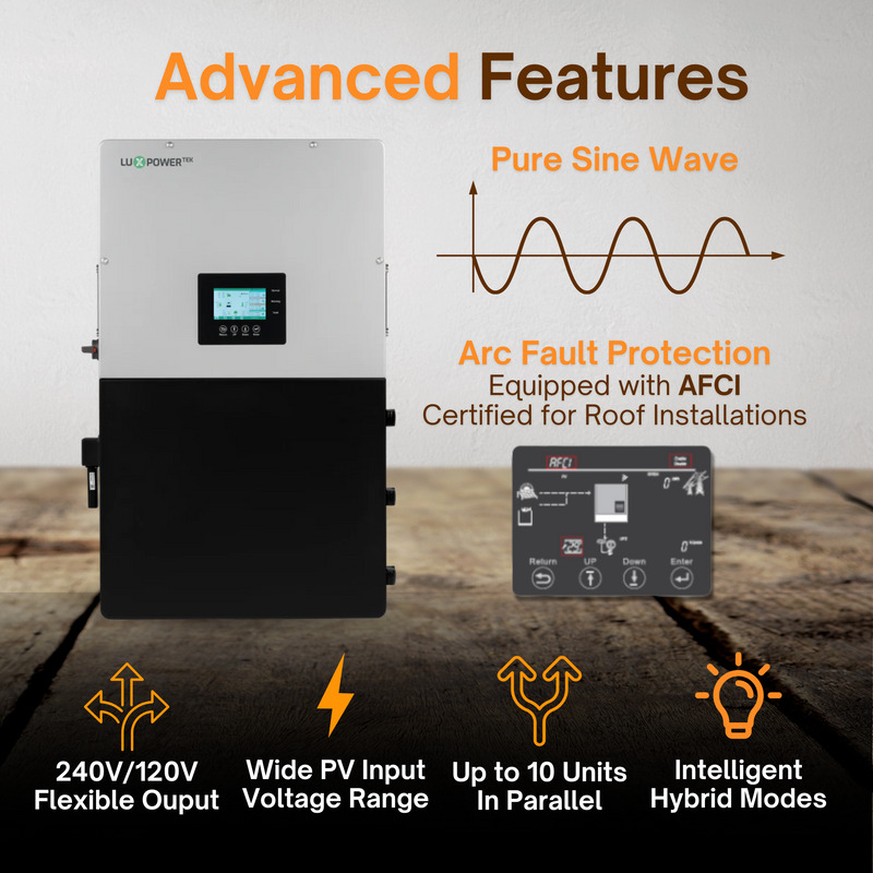 Luxpower LXP-LB-US (18KPV) 12k Hybrid Inverter - 18000W PV Input | 12000W Output | 48V 120/240V Split Phase | UL & CSA Approved