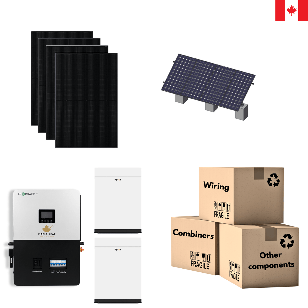 All-Black 400W Solar Panels | Pytes Battery | Luxpower 6000XP | Off-Grid Solar Kit