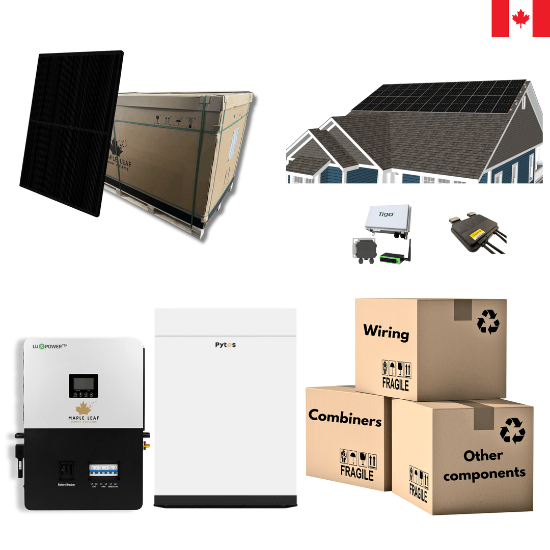 All-Black 400W Solar Panels | Pytes Battery | Luxpower 6000XP | Off-Grid Solar Kit