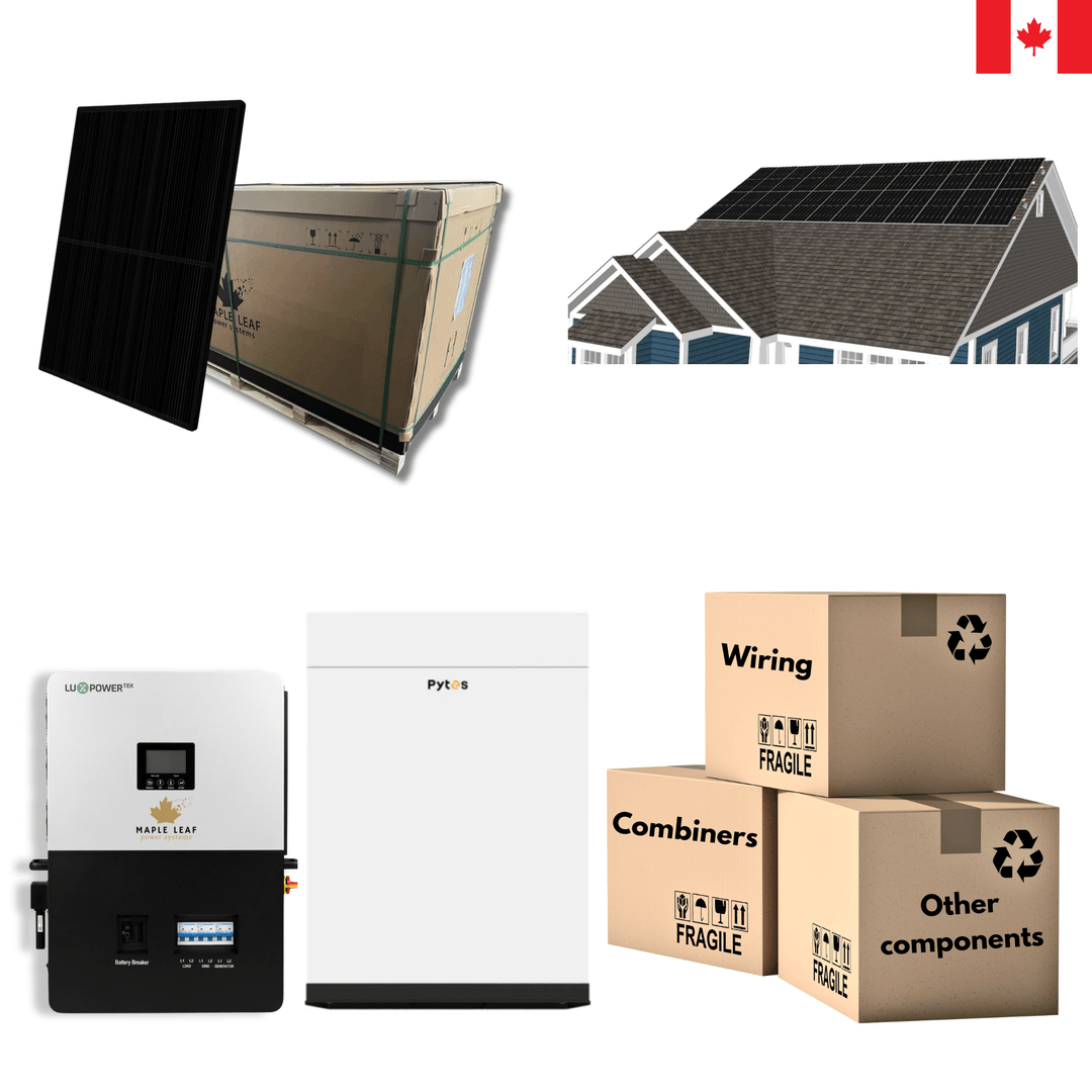 All-Black 400W Solar Panels | Pytes Battery | Luxpower 6000XP | Off-Grid Solar Kit