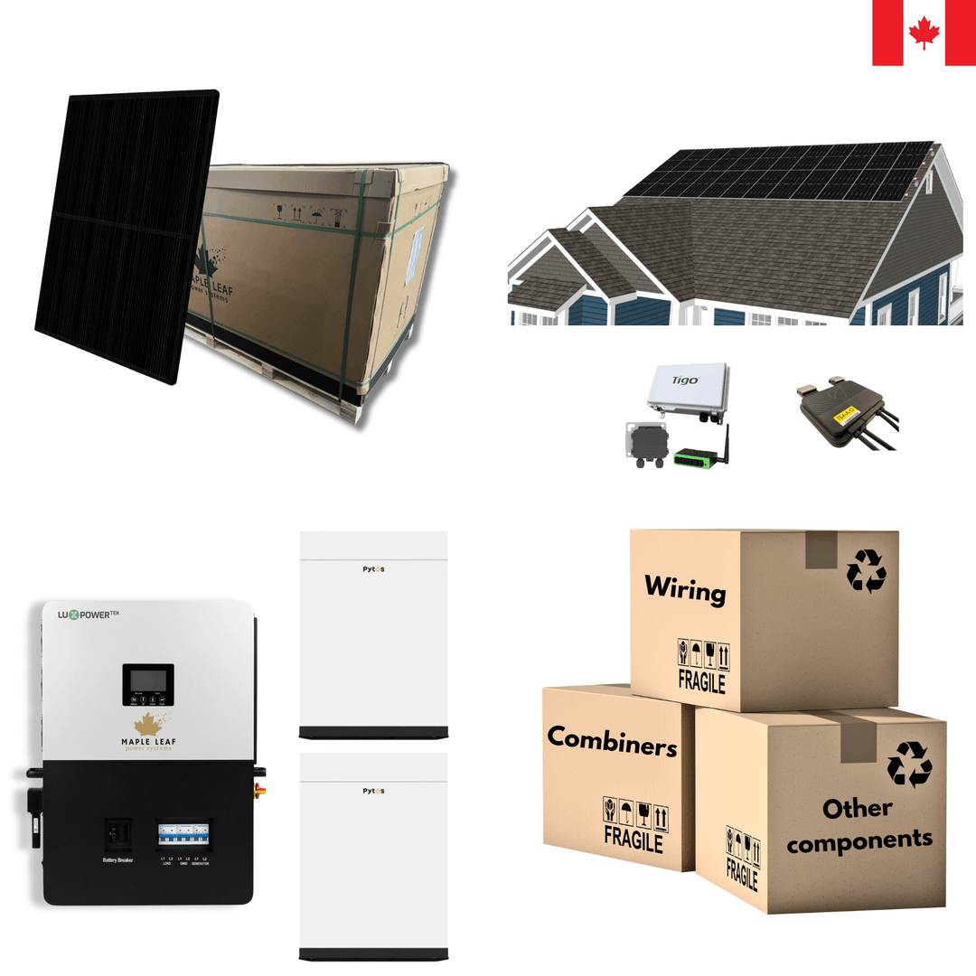 All-Black 400W Solar Panels | Pytes Battery | Luxpower 6000XP | Off-Grid Solar Kit