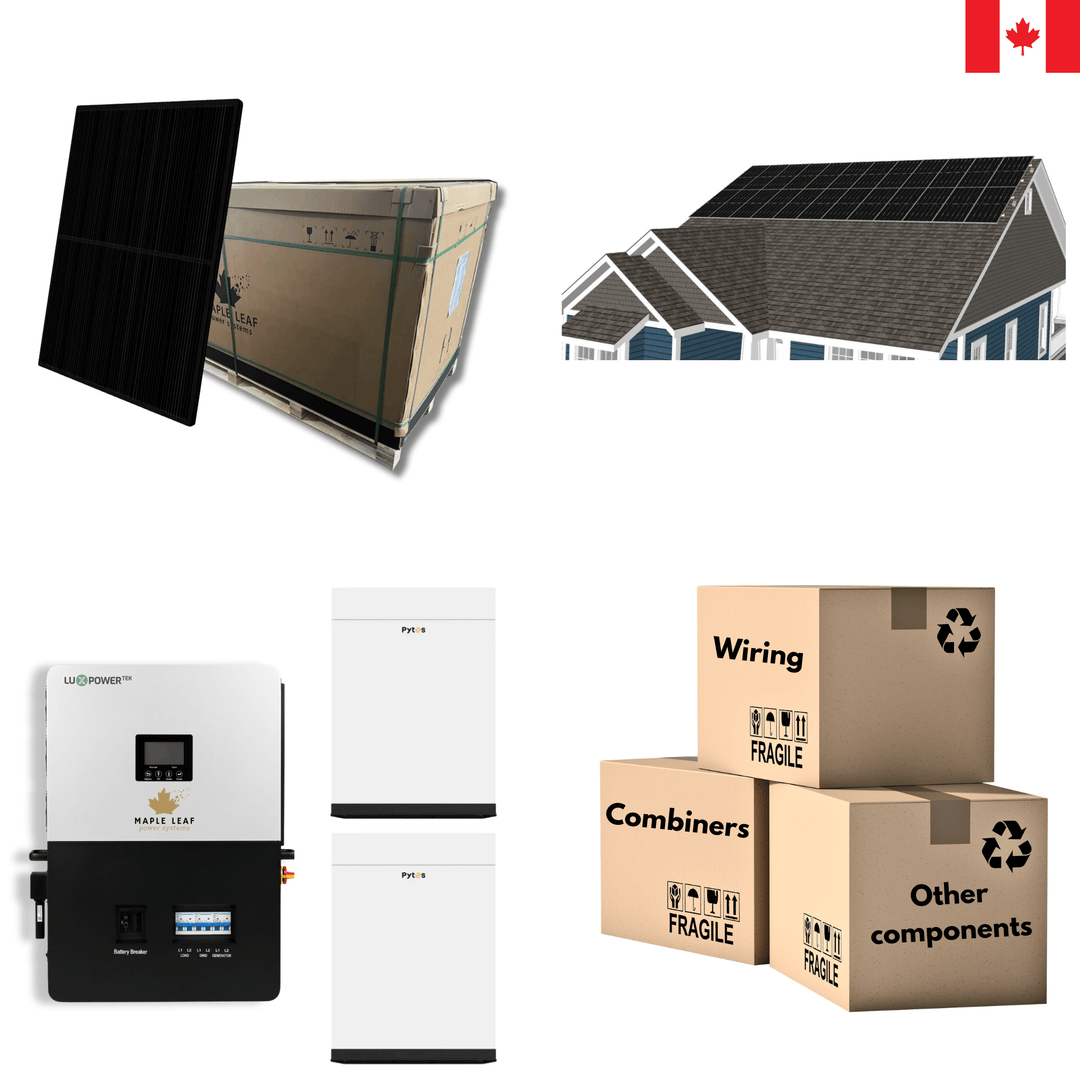 All-Black 400W Solar Panels | Pytes Battery | Luxpower 6000XP | Off-Grid Solar Kit