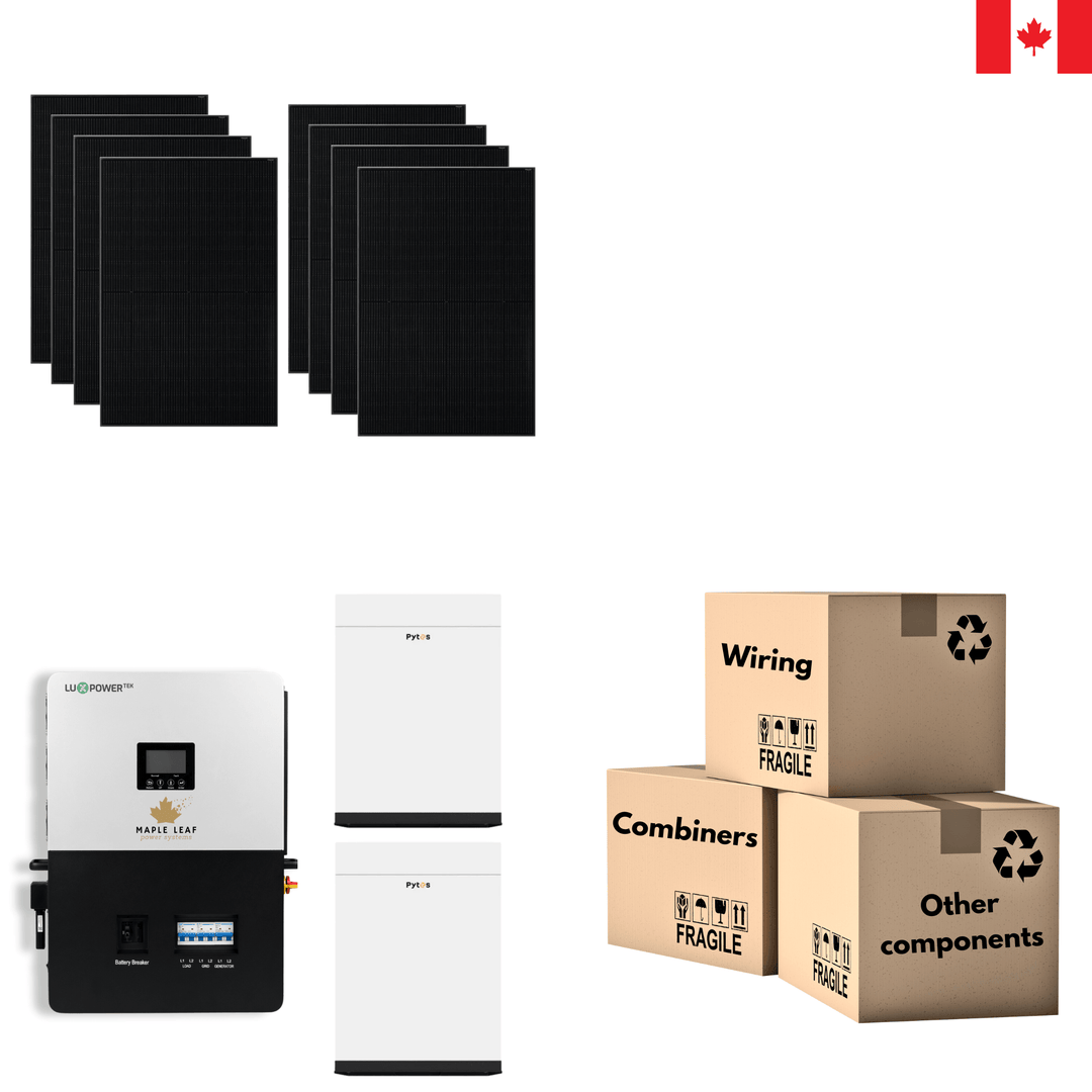 All-Black 400W Solar Panels | Pytes Battery | Luxpower 6000XP | Off-Grid Solar Kit