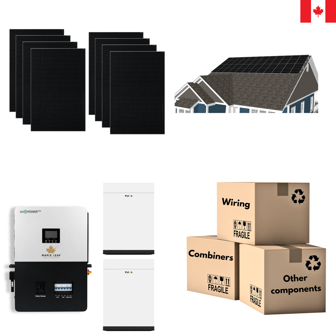 All-Black 400W Solar Panels | Pytes Battery | Luxpower 6000XP | Off-Grid Solar Kit