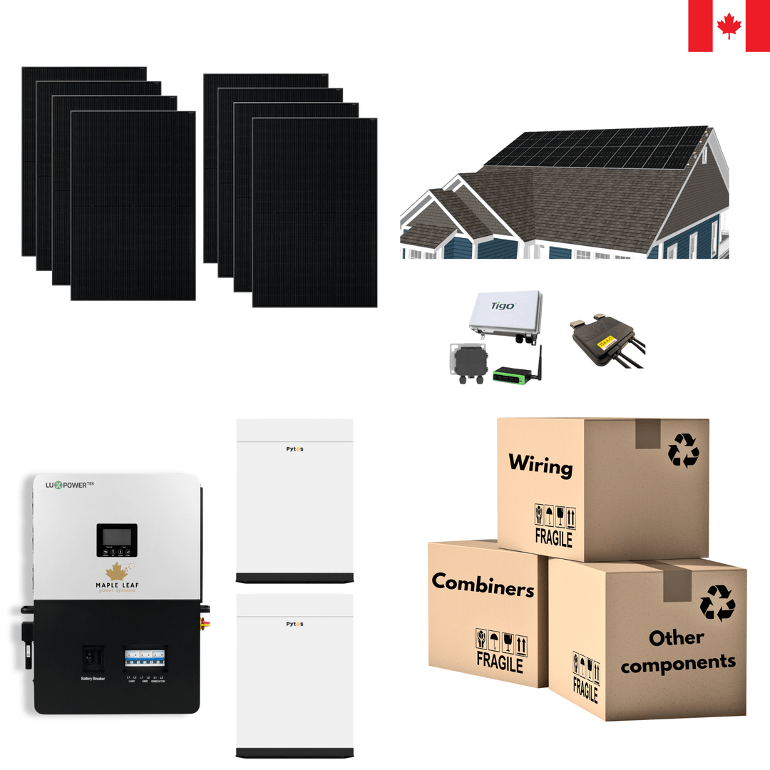 All-Black 400W Solar Panels | Pytes Battery | Luxpower 6000XP | Off-Grid Solar Kit