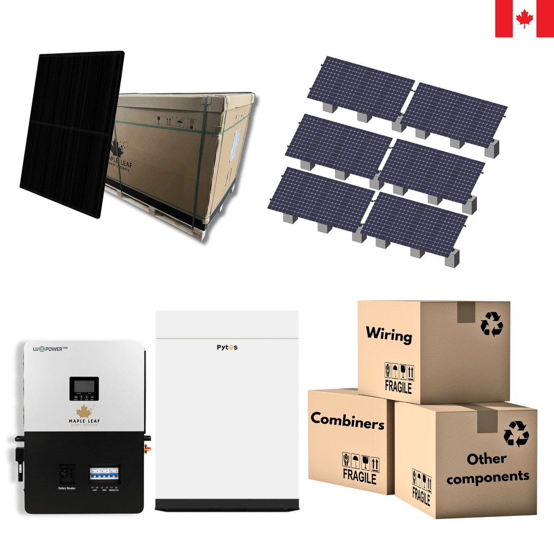 All-Black 400W Solar Panels | Pytes Battery | Luxpower 6000XP | Off-Grid Solar Kit