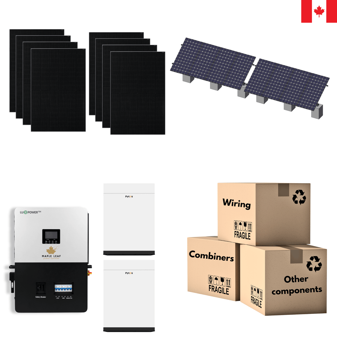 All-Black 400W Solar Panels | Pytes Battery | Luxpower 6000XP | Off-Grid Solar Kit