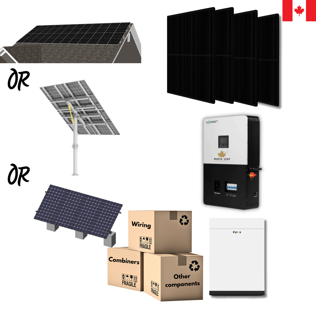 All-Black 400W Solar Panels | Pytes Battery | Luxpower 6000XP | Off-Grid Solar Kit