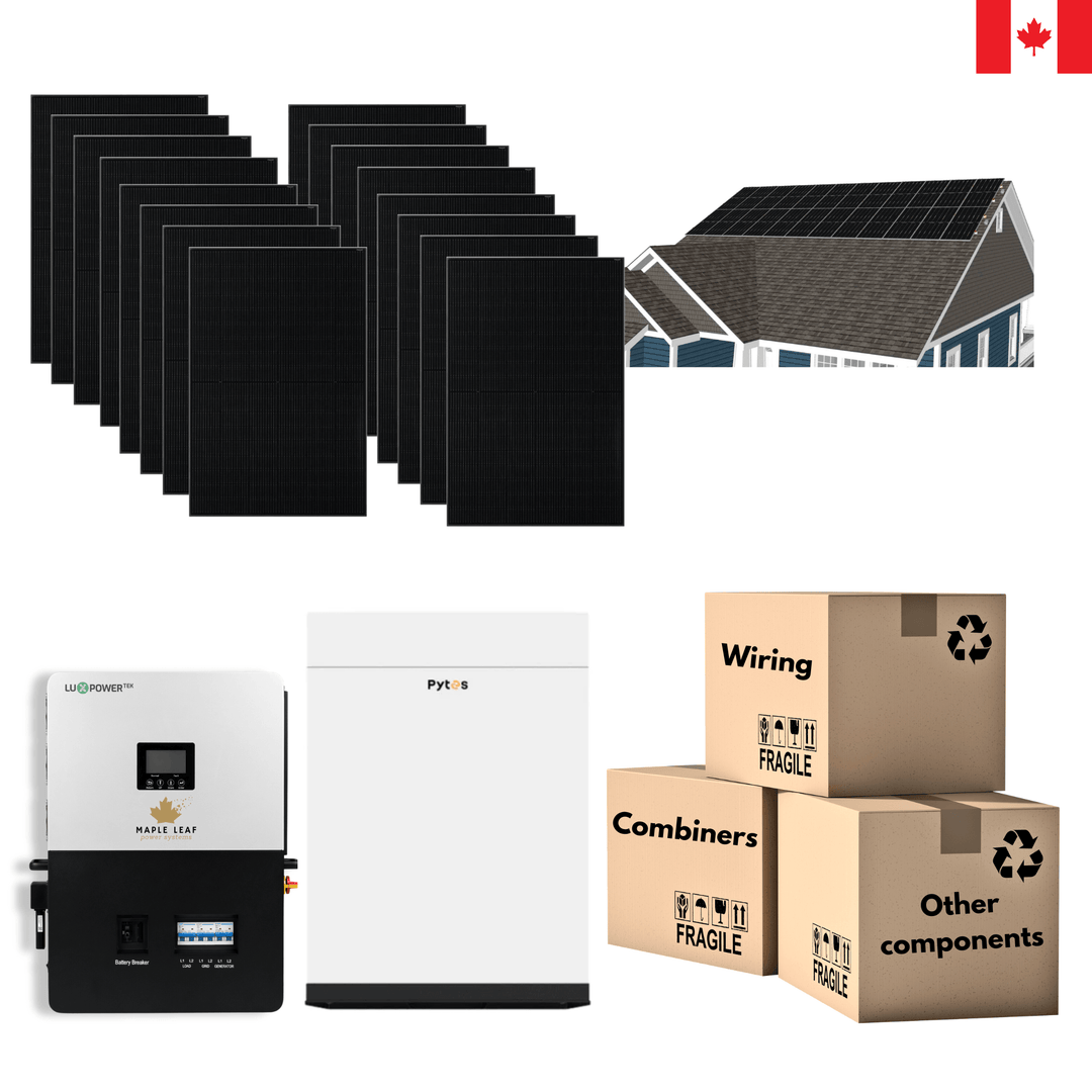 All-Black 400W Solar Panels | Pytes Battery | Luxpower 6000XP | Off-Grid Solar Kit