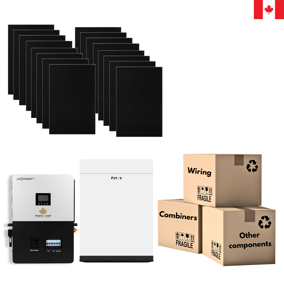 All-Black 400W Solar Panels | Pytes Battery | Luxpower 6000XP | Off-Grid Solar Kit