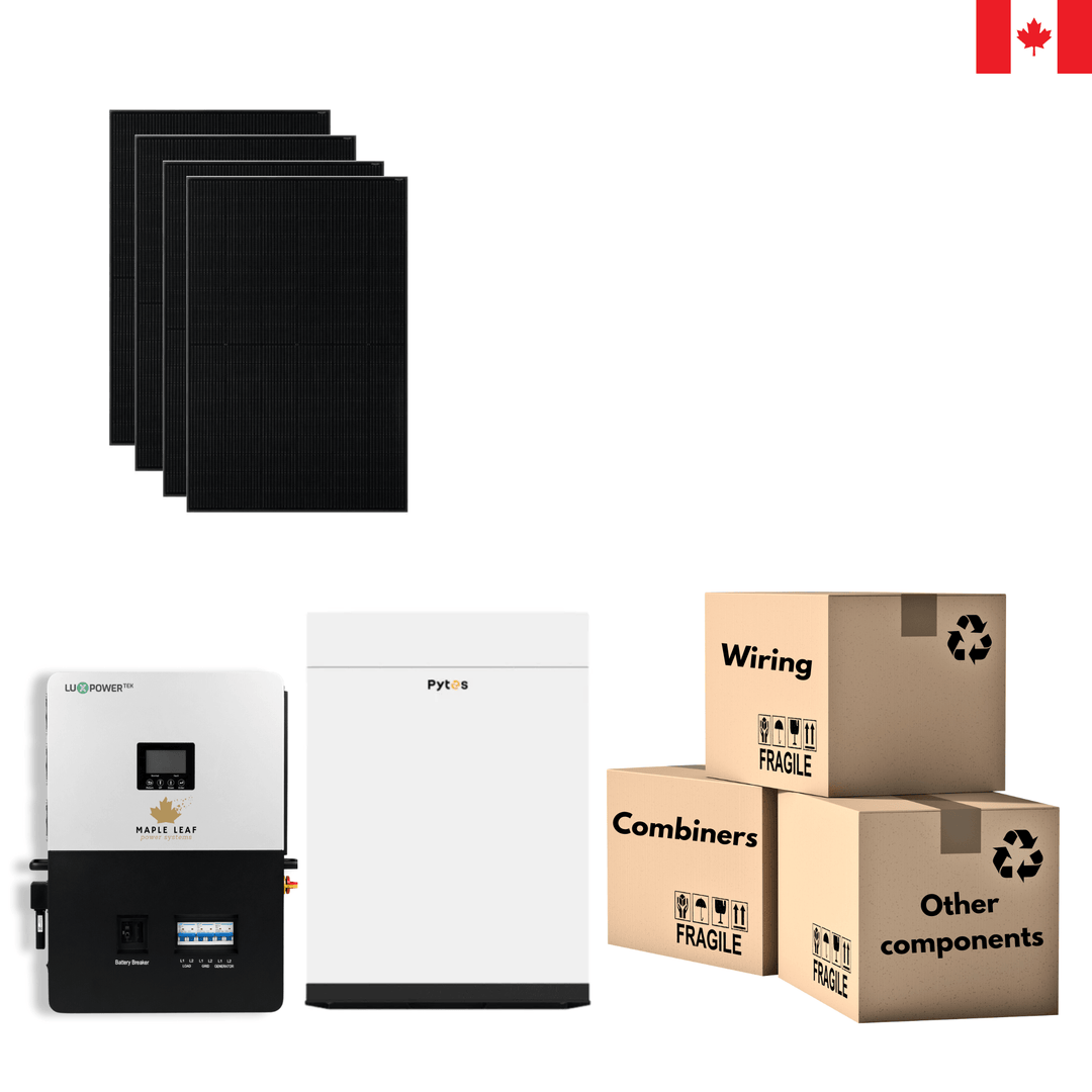 All-Black 400W Solar Panels | Pytes Battery | Luxpower 6000XP | Off-Grid Solar Kit