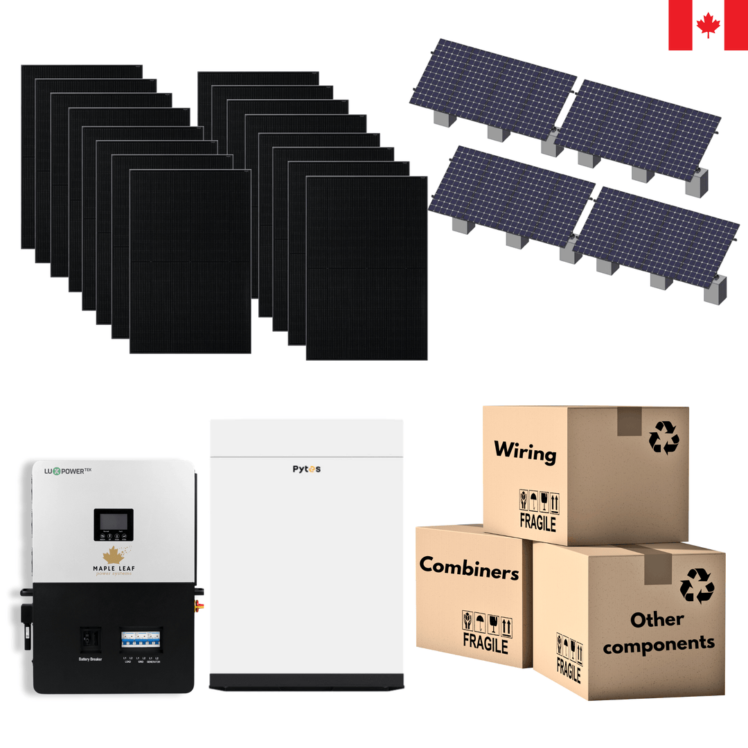 All-Black 400W Solar Panels | Pytes Battery | Luxpower 6000XP | Off-Grid Solar Kit